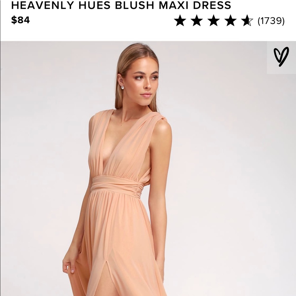 Blush LuLus Maxi. BRAND NEW W/ TAGS NEVER WORN
